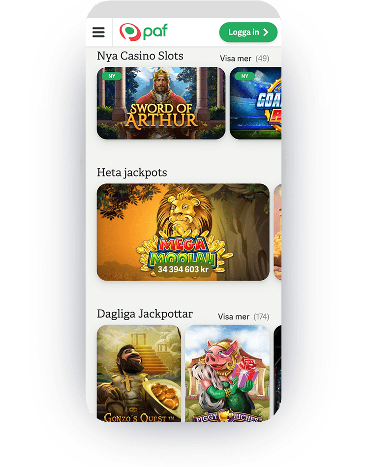 Paf casino bonus