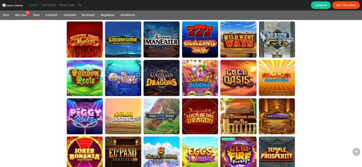 Ninja Casino slots